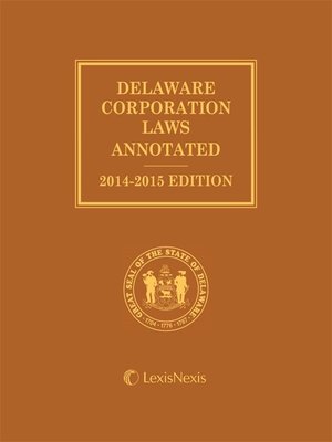 cover image of Delaware Corporation Laws Annotated